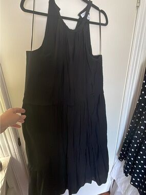 Sleeveless Black Maxi Dress with Tiered Skirt